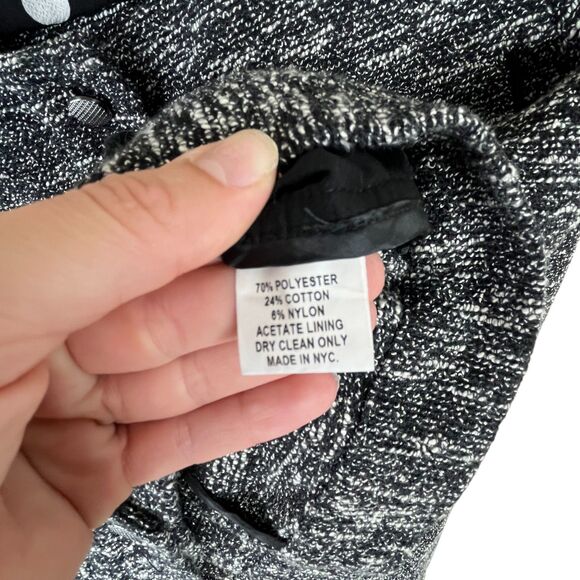 Slate & Willow Tweed Blazer Jacket Sz M Black Space-Dyed Contrast Pipe Trim - Picture 12 of 14